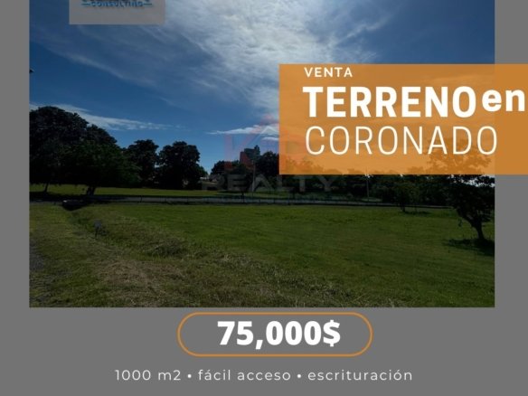 VENTA DE TERRENO EN CORONADO RESIDENCIAL LAS PALMERAS, CLUB DE GLOF