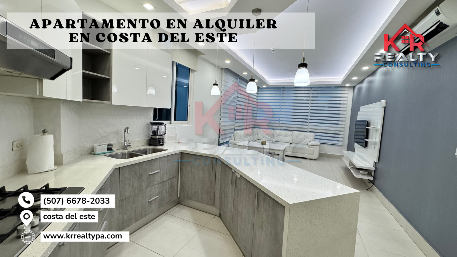 ALQUILER DE APARTAMENTO EN COSTA DEL ESTE SEMI AMOBLADO