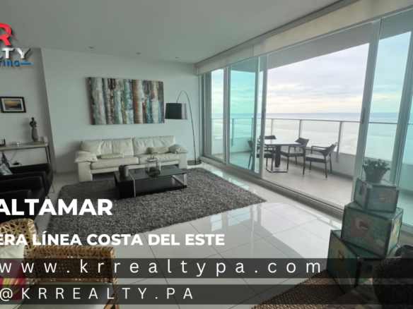 ALQUILER EN COSTA DEL ESTE, APARTAMENTO AMOBLADO, PRIMERA LÍNEA