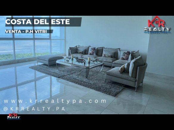 VENTA DE APARTAMENTO EN COSTA DEL ESTE, PH VITRI PRIMERA LÍNEA