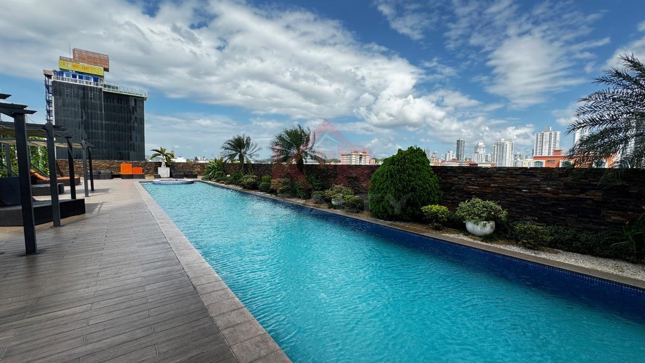 ALQUILER DE APARTAMENTO AMOBLADO EN AVENIDA BALBOA, P.H. RIVAGE VISTA AL MAR
