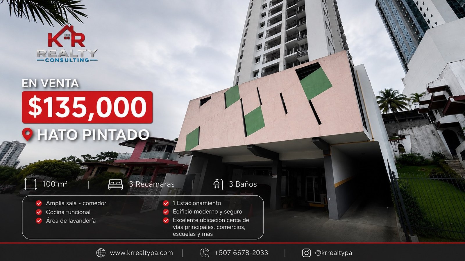 VENTA DE APARTAMENTO EN P.H. VISTABELLE TOWER EN HATO PINTADO