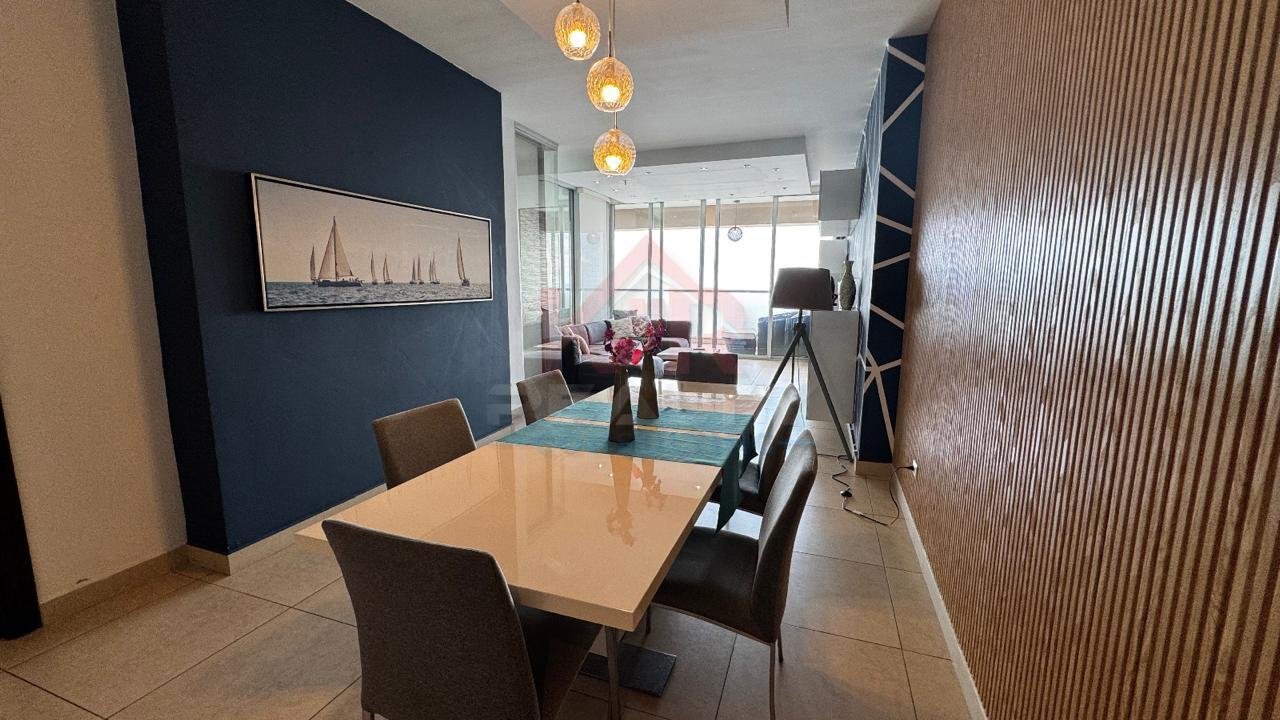ALQUILER DE APARTAMENTO AMOBLADO EN AVENIDA BALBOA, P.H. RIVAGE VISTA AL MAR