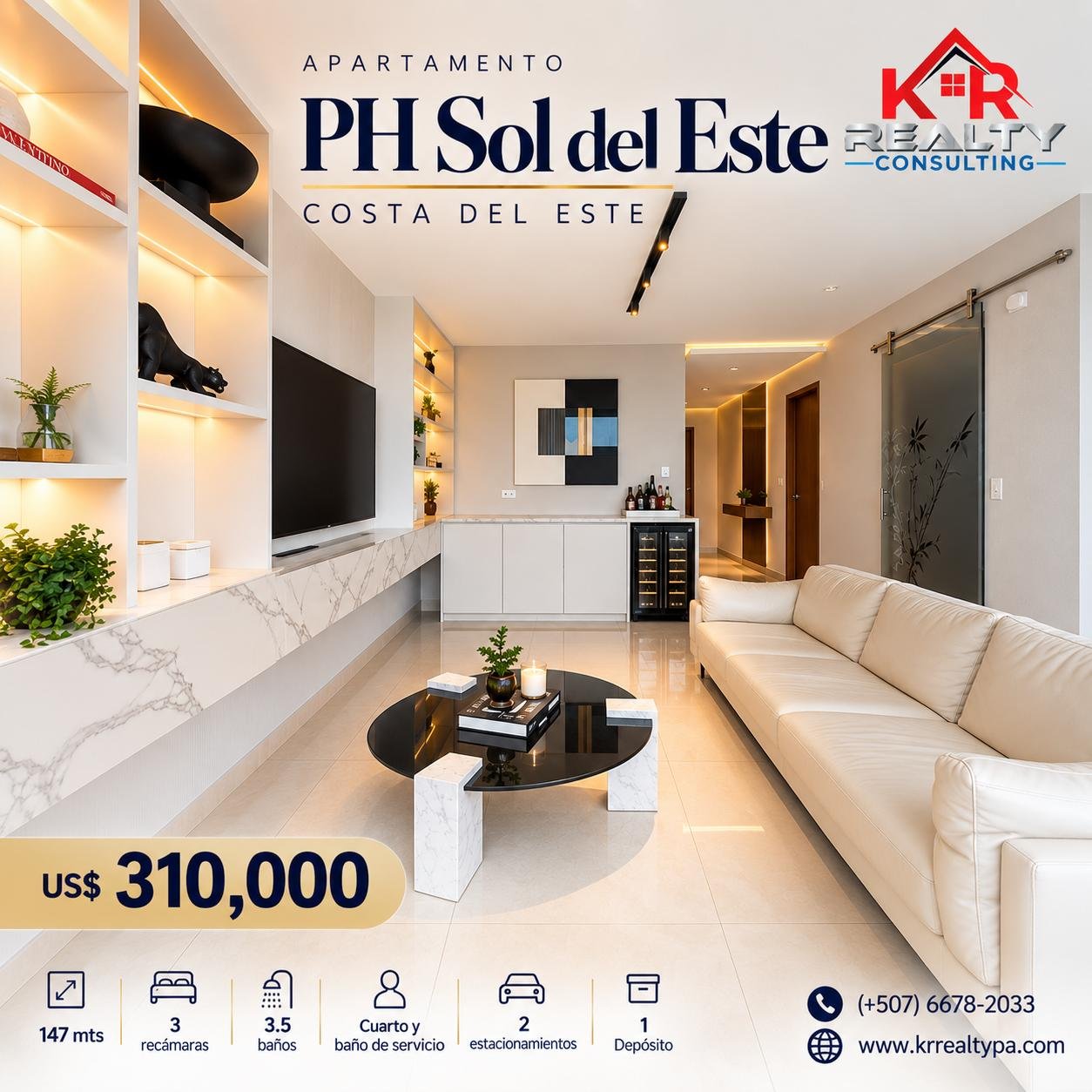 APARTAMENTO REMODELADO EN PH SOL DEL ESTE, COSTA DEL ESTE | 147 M²